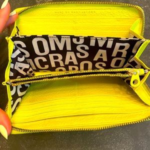 Marc by Marc Jacobs neon yellow wallet